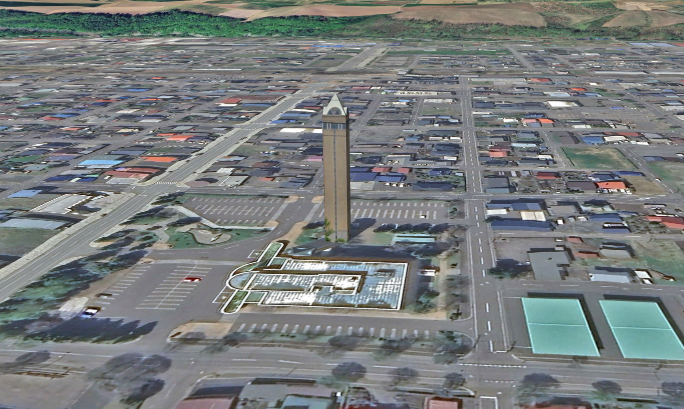 Google Earth 北海道 美瑛町 四季の塔3D