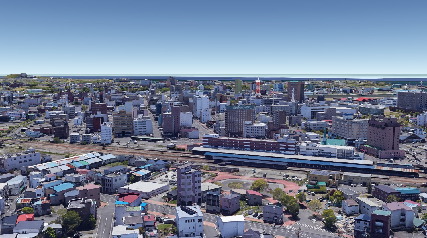Google Earth 北海道釧路市 3D