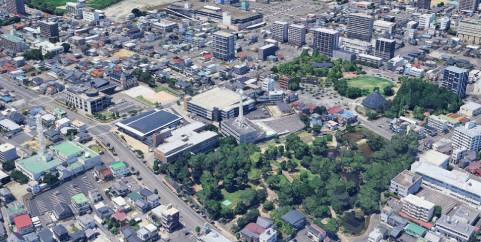 【グーグルアース】福島県郡山市麓山地区 更新後