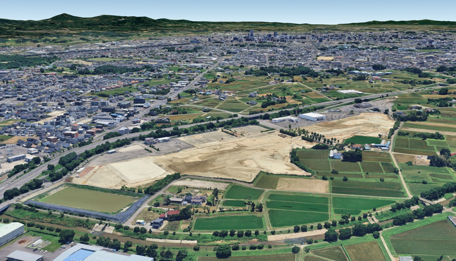 グーグルアース新3Dエリア ショッピングモールフェスタ跡