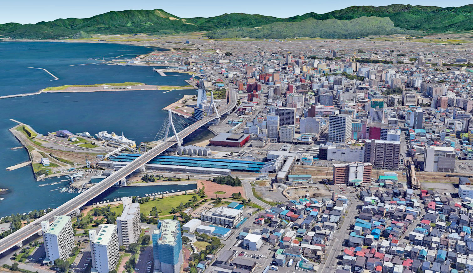 Google Earth 青森県 青森市 3D