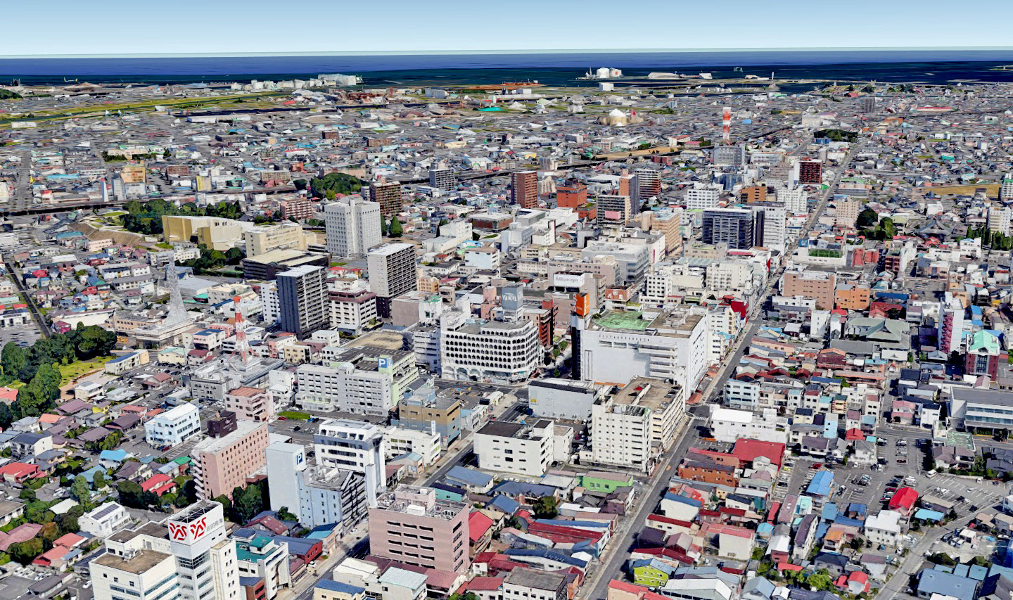 Google Earth 青森県 八戸市 3D