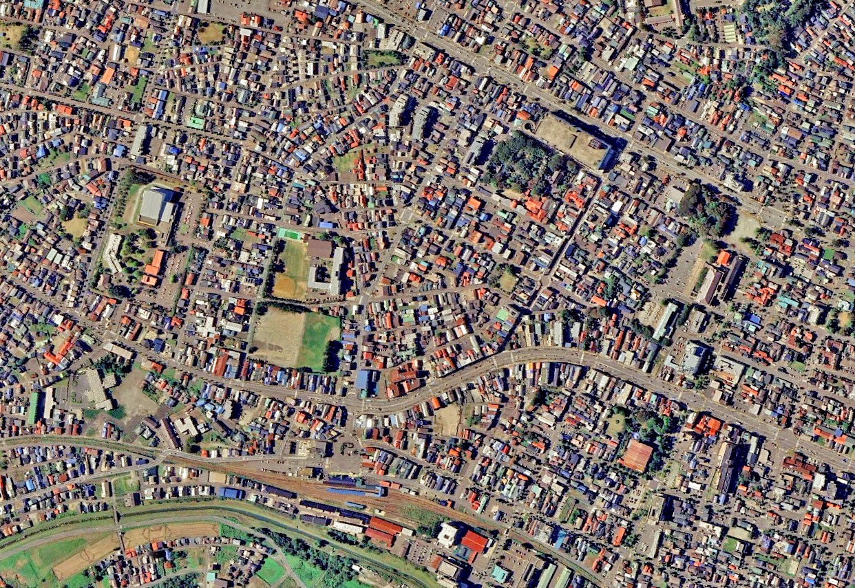 Google Earth 秋田県 能代市 2D(航空写真)