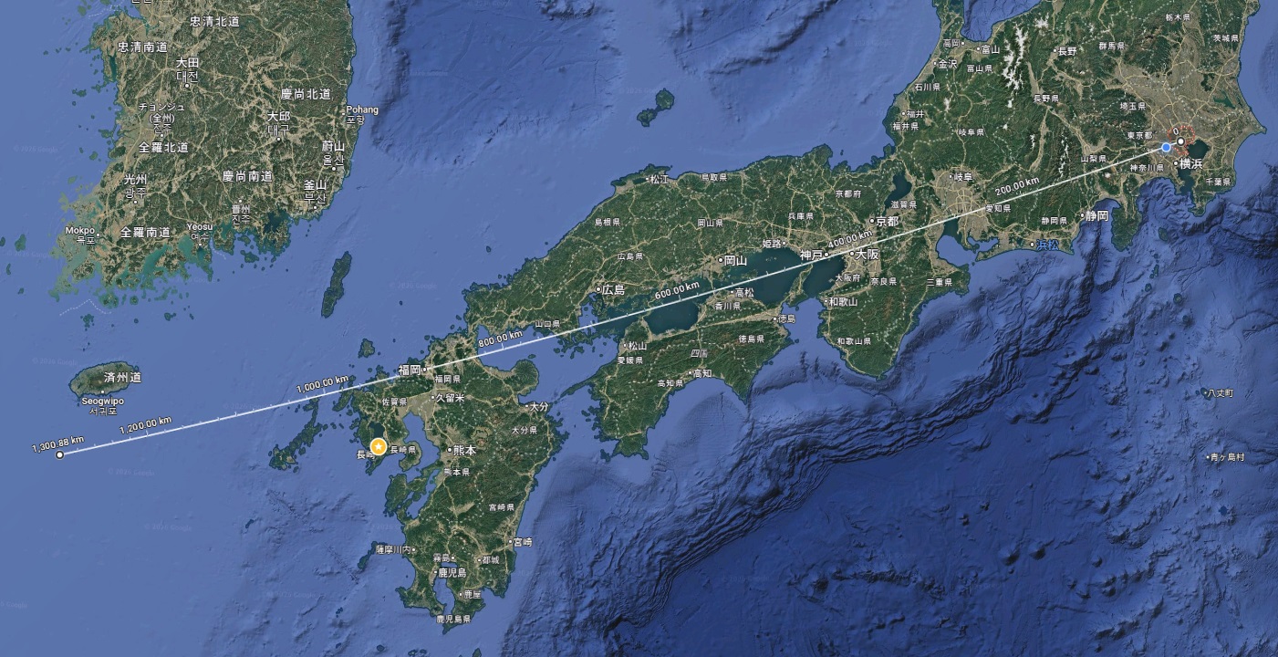 Google Earth 首都圏 3D表示エリアの総距離