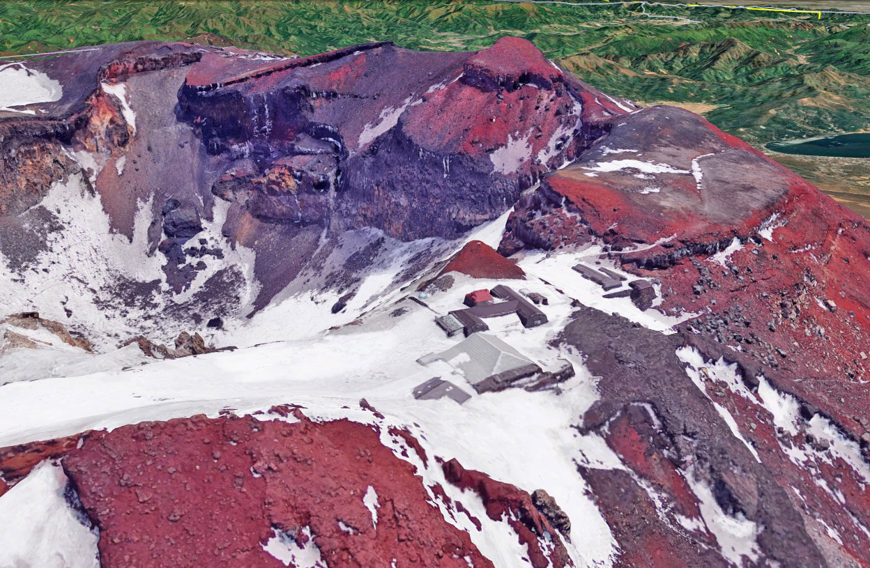 Google Earth 富士山本宮浅間大社奥宮 3D表示