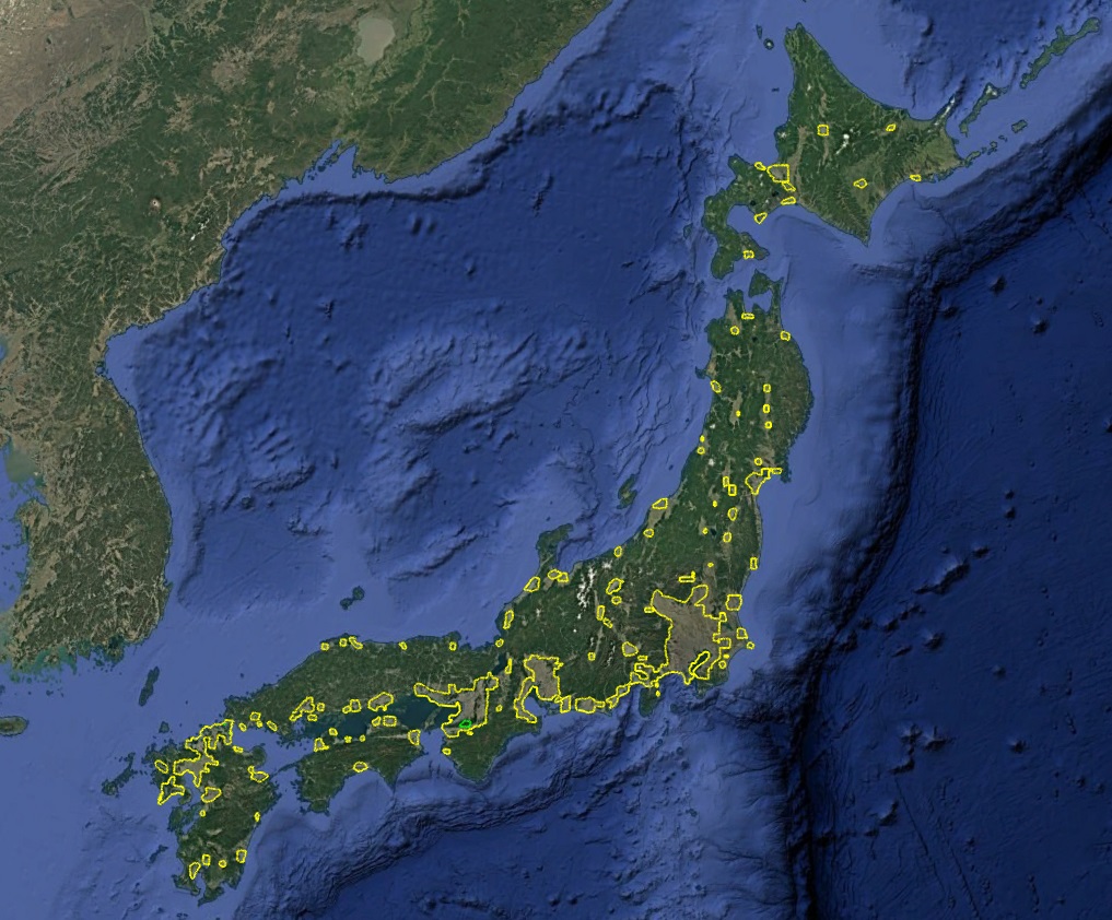 Google Earth 日本全国の3Dエリア