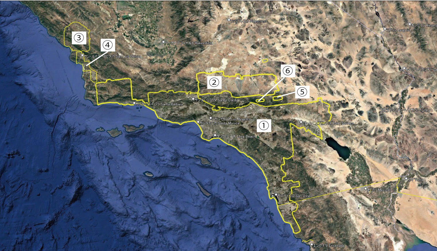 Google Earth 3D coverage around LA-3