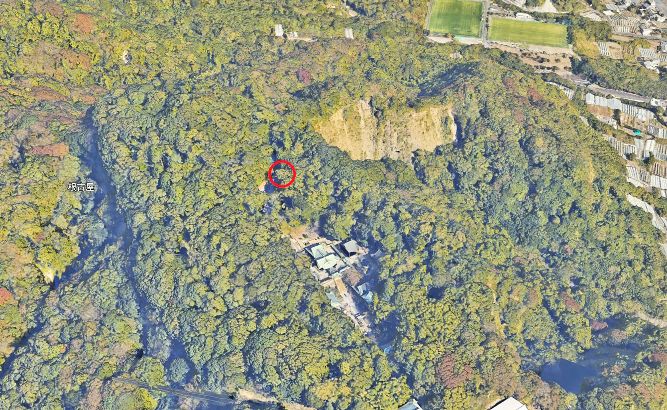【Google Erath】久能山東照宮 金の成る木 3D表示