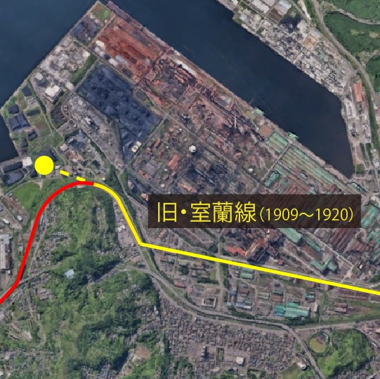 旧室蘭線と新設室蘭線の線路考察