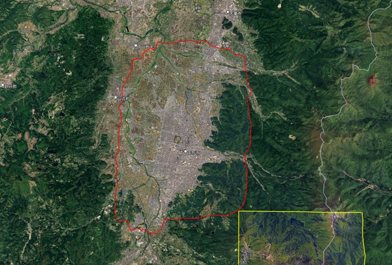 【Google Earth 3D表示エリア拡大】山形県山形市:拡大後