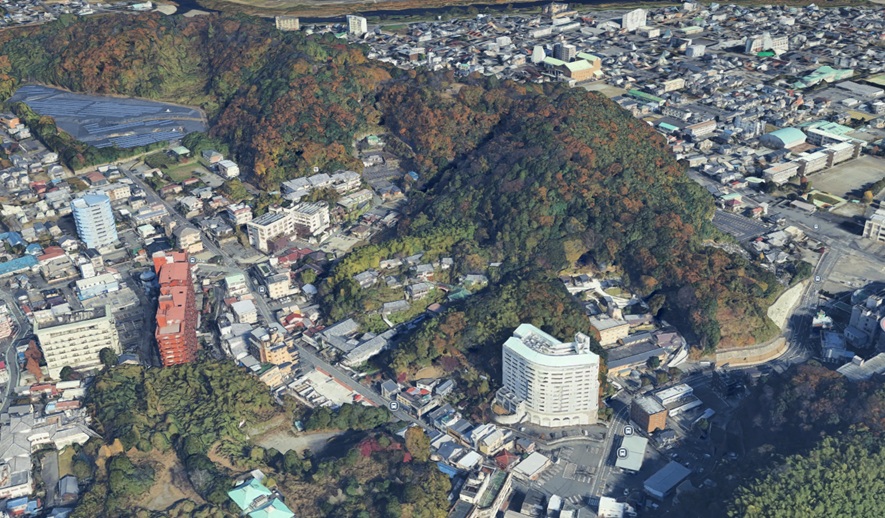 Google Earth 3D 伊豆長岡温泉