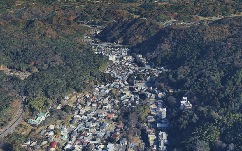 Google Earth 3D 修善寺温泉