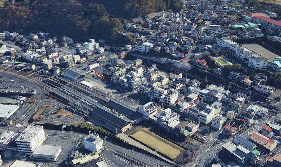 Google Earth 3D 修善寺駅前