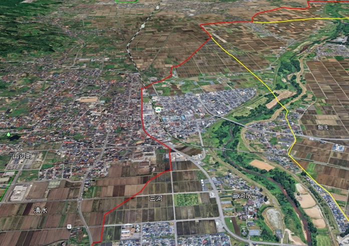 Google Earth 2.5D 山形県 山辺町 2.5D表示都市