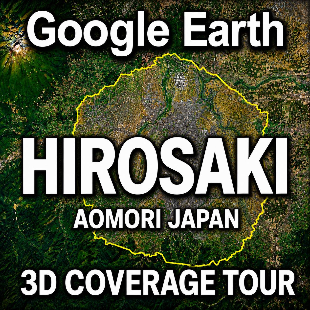 Google Earth Hirosaki 3D Coverage Tour | Explore the Full 3D Area by Video