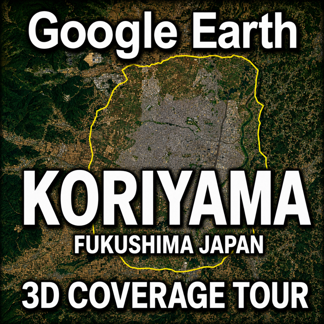 Google Earth Koriyama 3D Coverage Tour | Explore the 3D Area of Koriyama, Japan