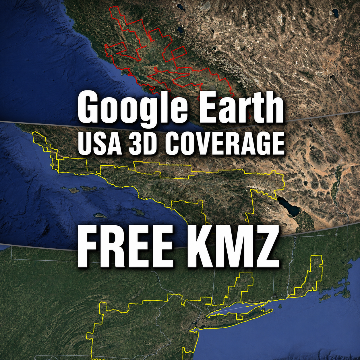 Free Google Earth 3D Coverage KMZ Downloads for the USA｜Cities and Regions