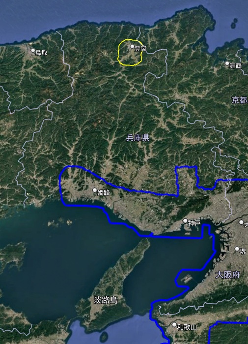Google Earth 3Dh表示エリア 兵庫県 全体