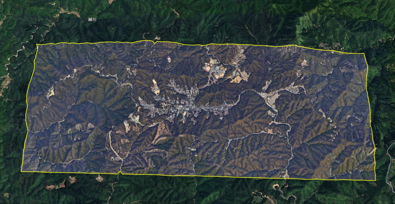 Google Earth 3Dh表示エリア 和歌山県 高野町 高野山